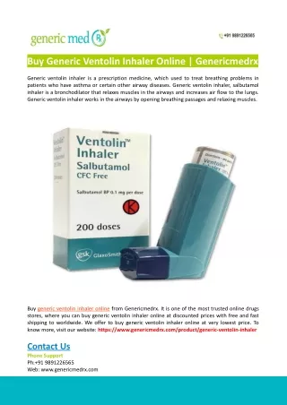 Buy Generic Ventolin Inhaler Online