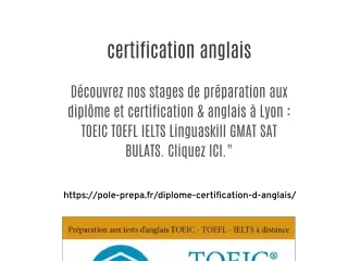 certification anglais