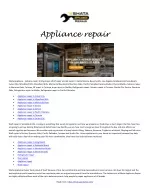 Appliance repair