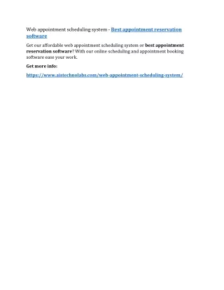 web appointment scheduling system best