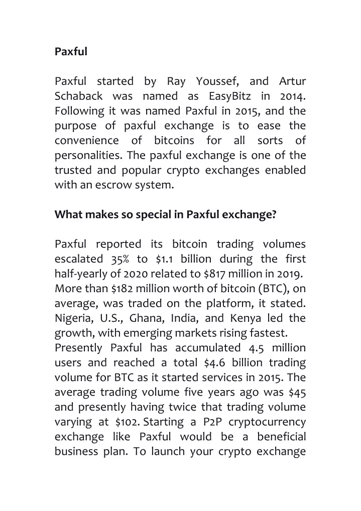 paxful paxful started by ray youssef and artur