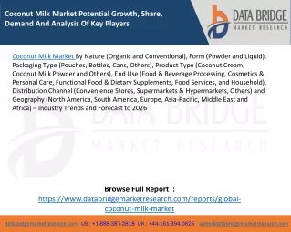 coconut milk market potential growth share demand