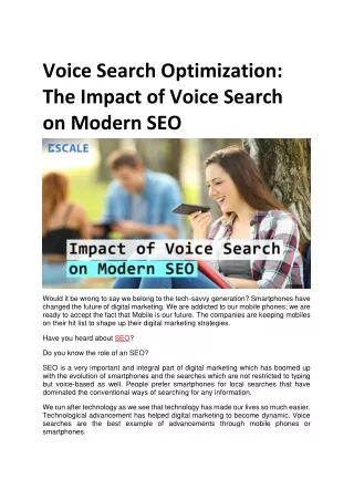 The Impact of Voice Search on Modern SEO