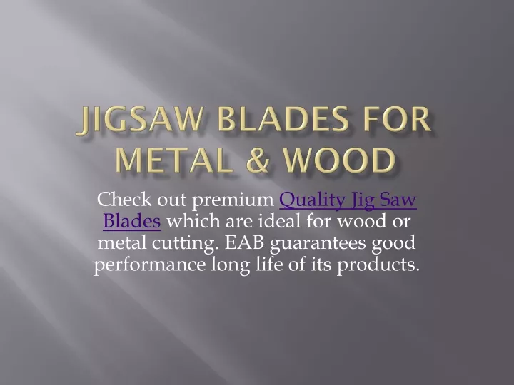 jigsaw blades for metal wood