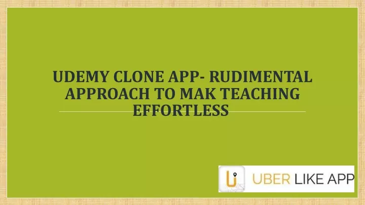 udemy clone app rudimental approach to mak teaching effortless
