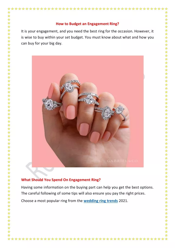 how to budget an engagement ring