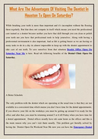 what are the advantages of visiting the dentist
