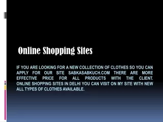 online shopping sites