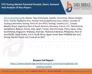 std testing market potential growth share demand