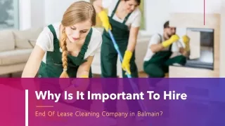 End of Lease Cleaning: Why You Should Hire a Professional Cleaner in Balmain