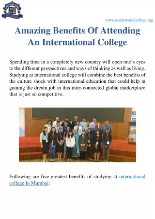 www podarworldcollege org