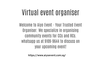 virtual event organiser