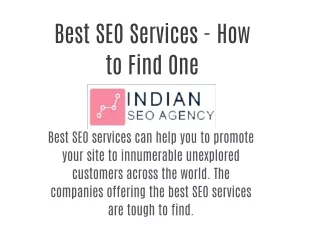 Best SEO Services - How to Find One