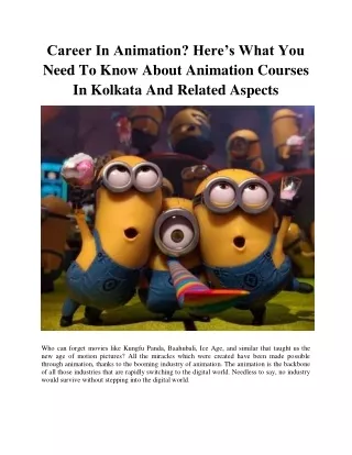 career in animation here s what you need to know