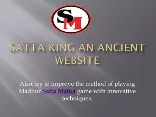 satta king an ancient website