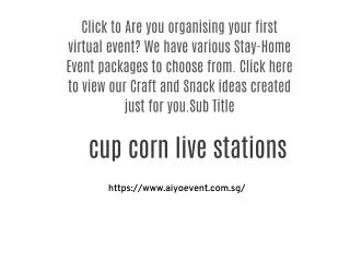 cup corn live stations