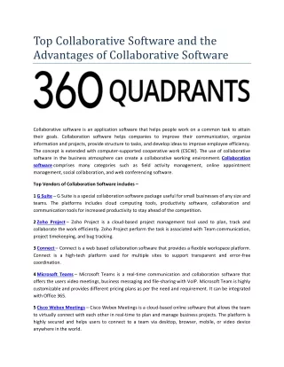 top collaborative software and the advantages