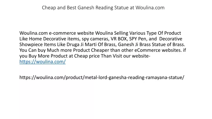 cheap and best ganesh reading statue at woulina com