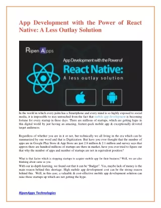 app development with the power of react native