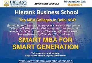 Top & Best MBA Colleges in Delhi NCR