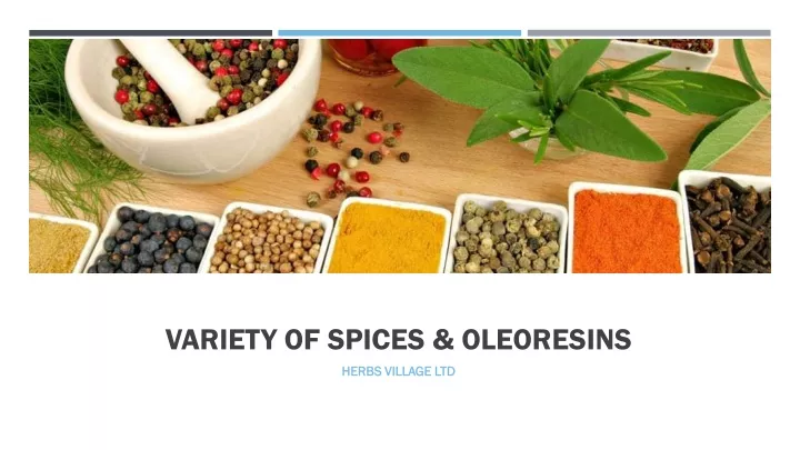 variety of spices oleoresins