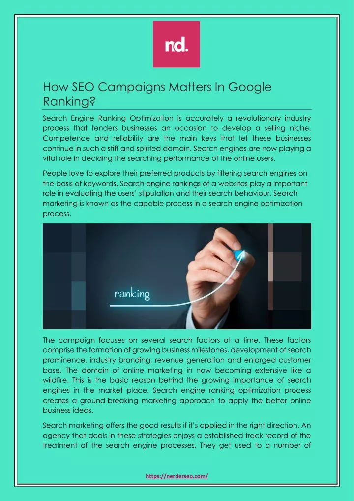 how seo campaigns matters in google ranking