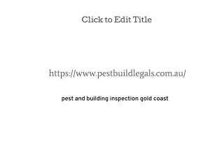 pest and building inspection gold coast