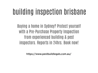 building inspection brisbane