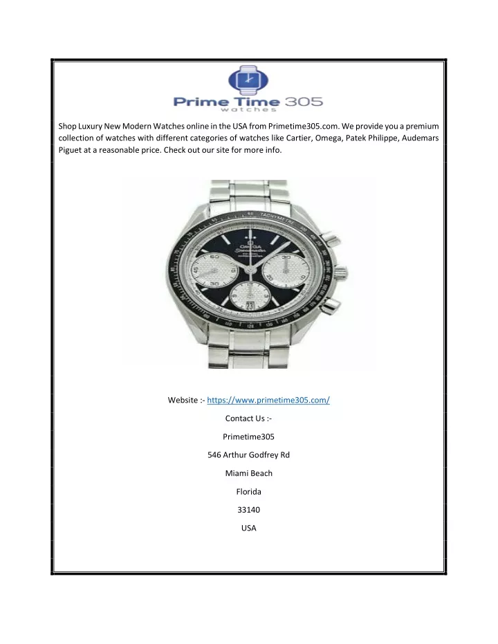 shop luxury new modern watches online