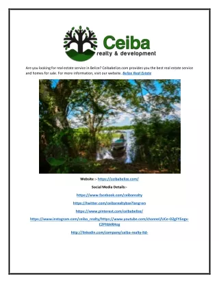 Belize Real Estate | Ceibabelize.com