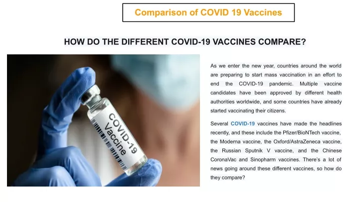 comparison of covid 19 vaccines