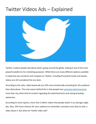 Twitter Videos Ads – Explained