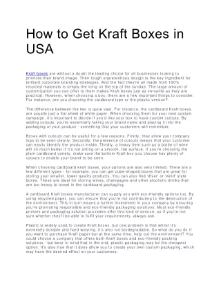 how to get kraft boxes in usa kraft boxes