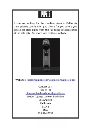 Glass Pipes for Sale California & Worldwide | pipeee.com