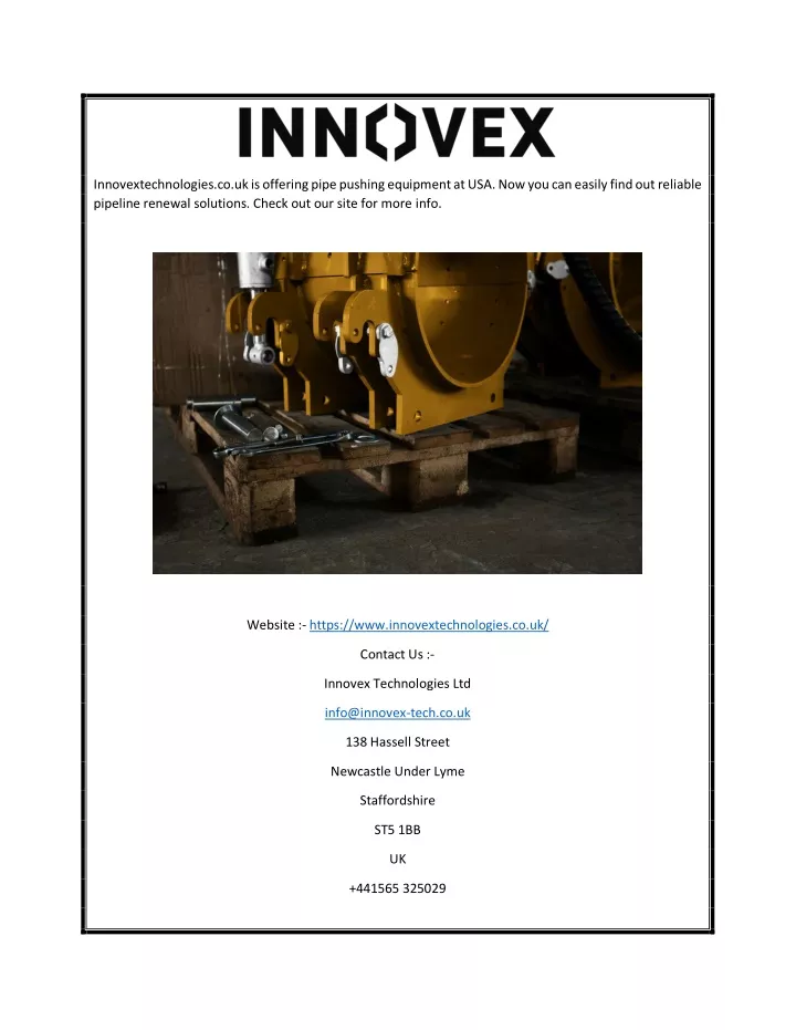 innovextechnologies co uk is offering pipe