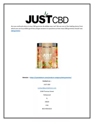 CBD Gummies | Justcbdstore.com