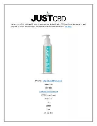 we are one of the leading cbd stores from where