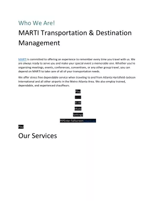 MARTI Transportation & Destination Management