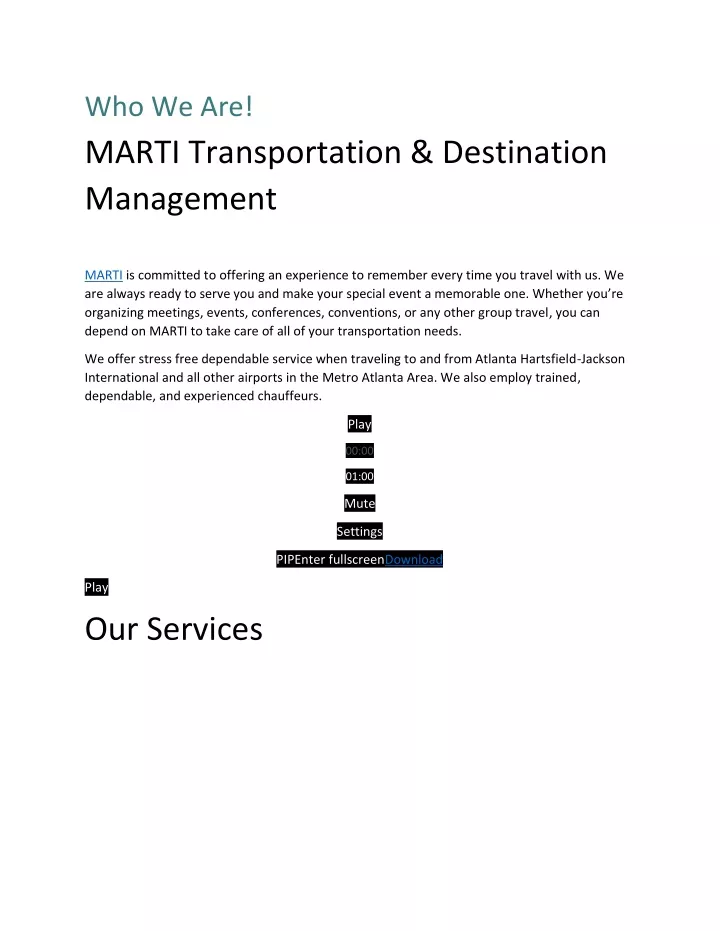 who we are marti transportation destination