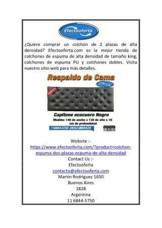 Precio Argentina Colchón de espuma de poliuretano | Efectooferta.com