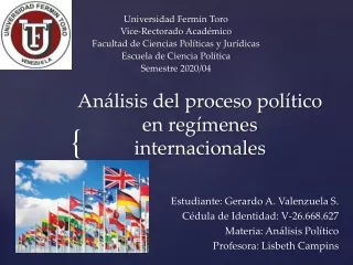 Análisis del proceso político en regímenes internacionales (enfoque al multilateralismo)