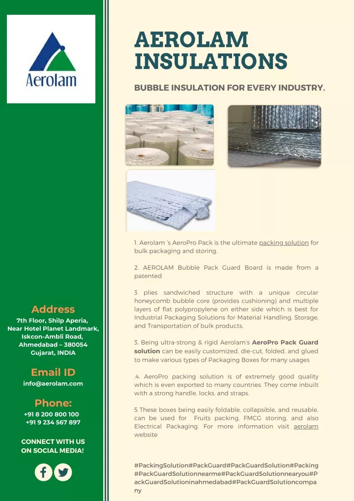 aerolam insulations