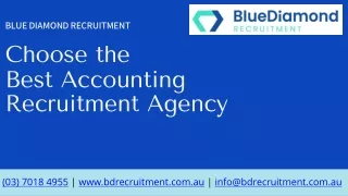 Choose the Best Accounting Recruitment Agency - Blue Diamond Recruitment