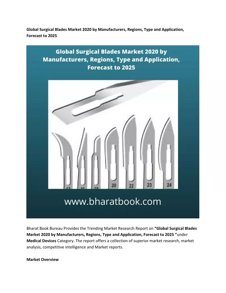 global surgical blades market 2020