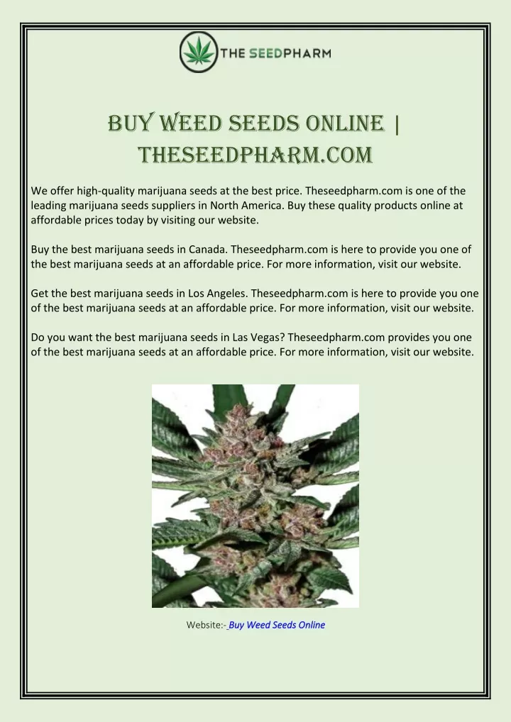 buy weed seeds online theseedpharm com