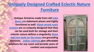 uniquely designed crafted eclectic nature