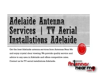 Adelaide Antenna Services | TV Aerial Installations Adelaide
