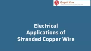 electrical applications of stranded copper wire
