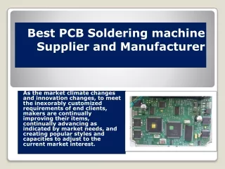 PCB soldering machine | Southern Machinery