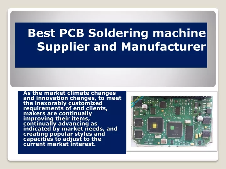 best pcb soldering machine supplier and manufacturer